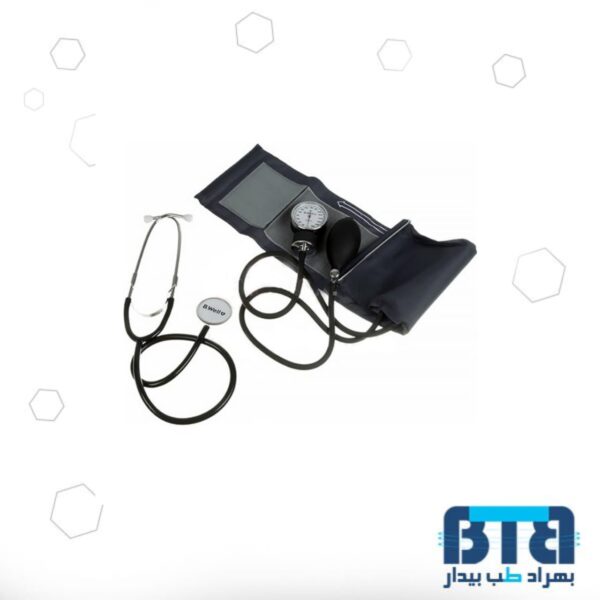 فشارسنج عقربه ای دو شلنگه با گوشی بی ول مدل MED-63
